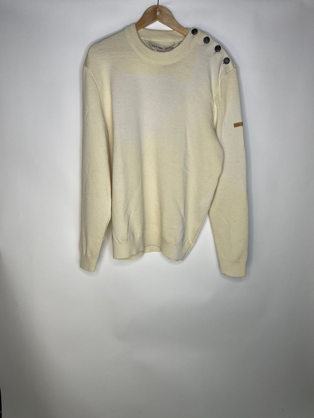 Pull homme en laine française Écru – SAINT JAMES x Atelier TUFFERY - Patrimoine