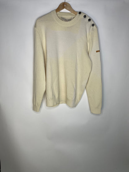 Pull homme en laine française Écru – SAINT JAMES x Atelier TUFFERY - Patrimoine