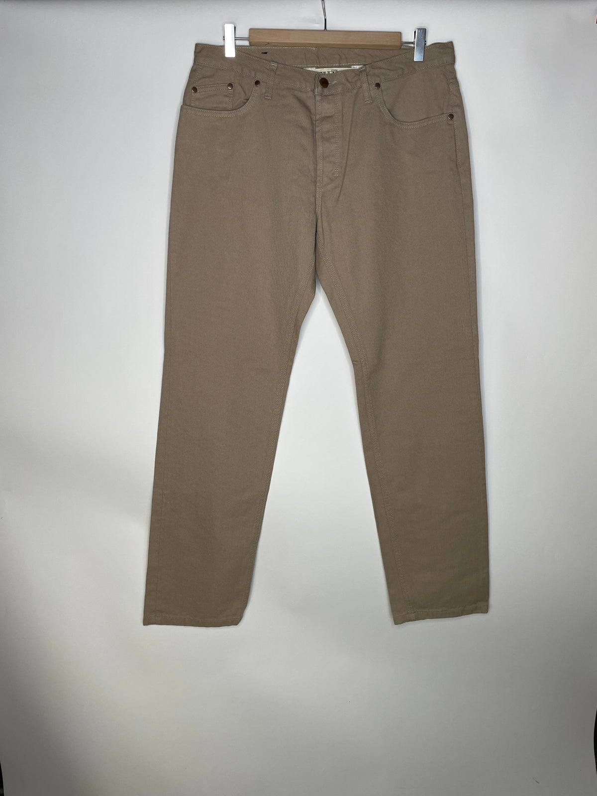 Jean droit taille haute beige - Apolline