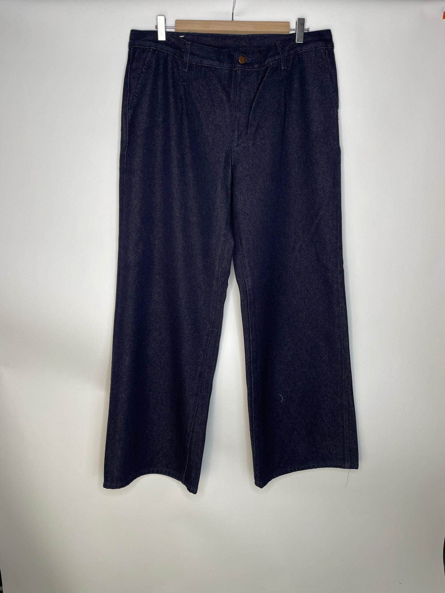 Pantalon femme large taille haute en laine mérinos française - Gabi