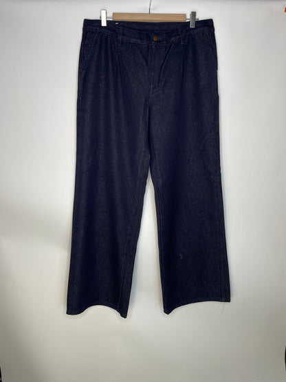 Pantalon femme large taille haute en laine mérinos française - Gabi