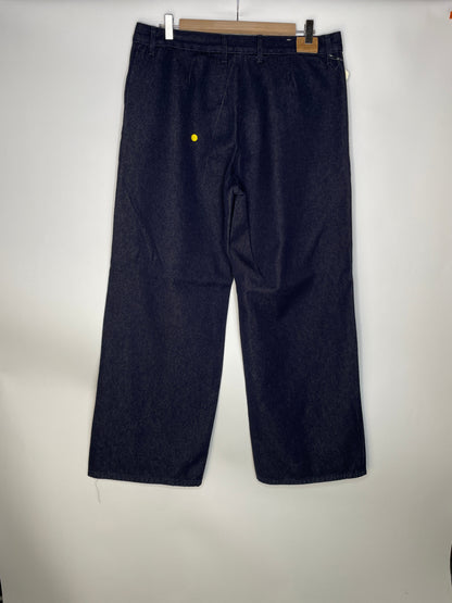 Pantalon femme large taille haute en laine mérinos française - Gabi