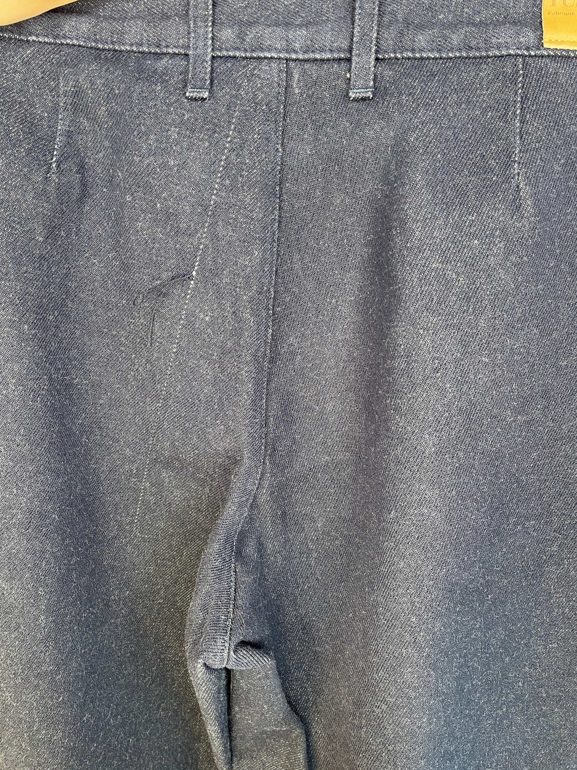 Pantalon femme large taille haute en laine mérinos française - Gabi