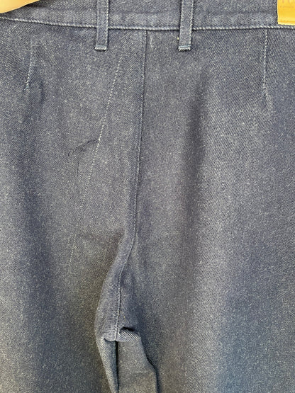 Pantalon femme large taille haute en laine mérinos française - Gabi