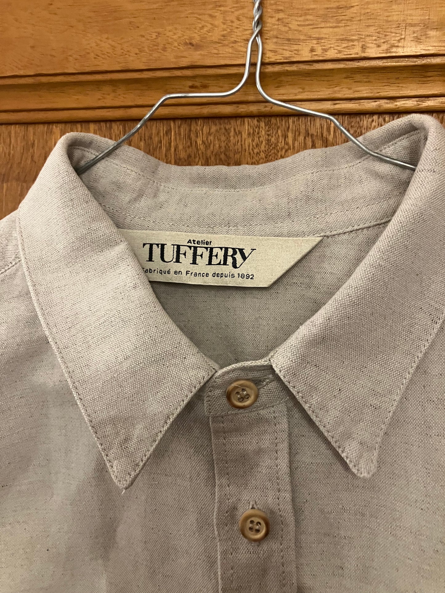 Chemise homme droite en Chanvre Naturel - Aubrac