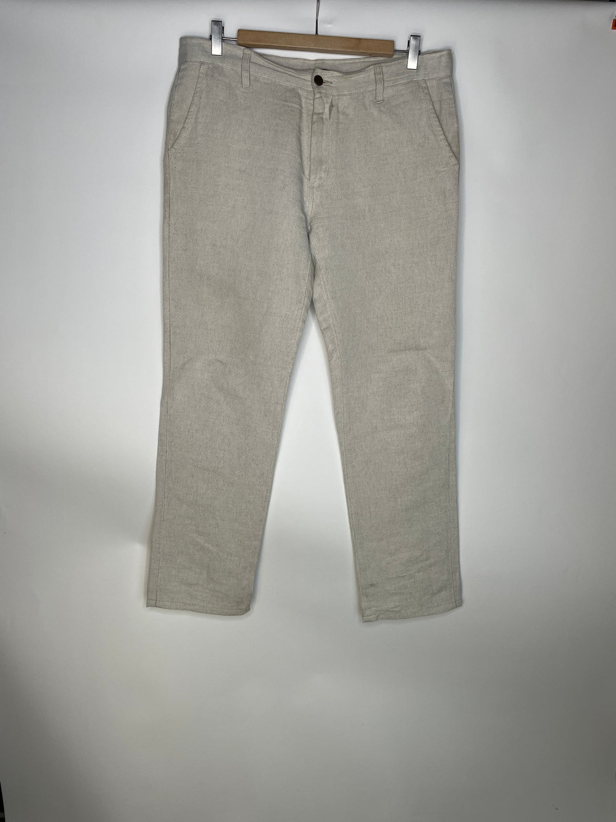 Chino homme droit ajusté Chanvre Naturel - Ernest