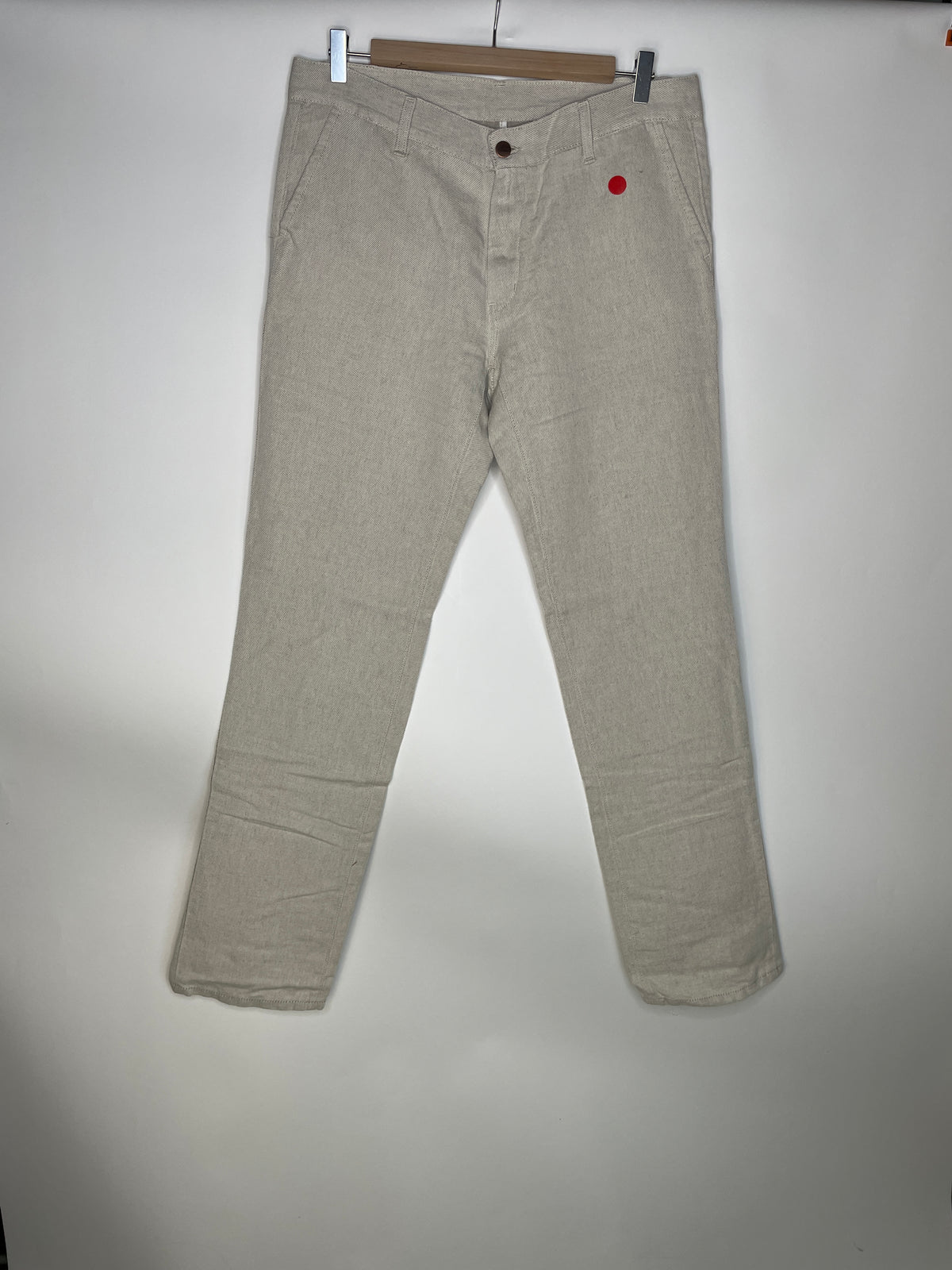 Chino homme droit ajusté Chanvre Naturel - Ernest
