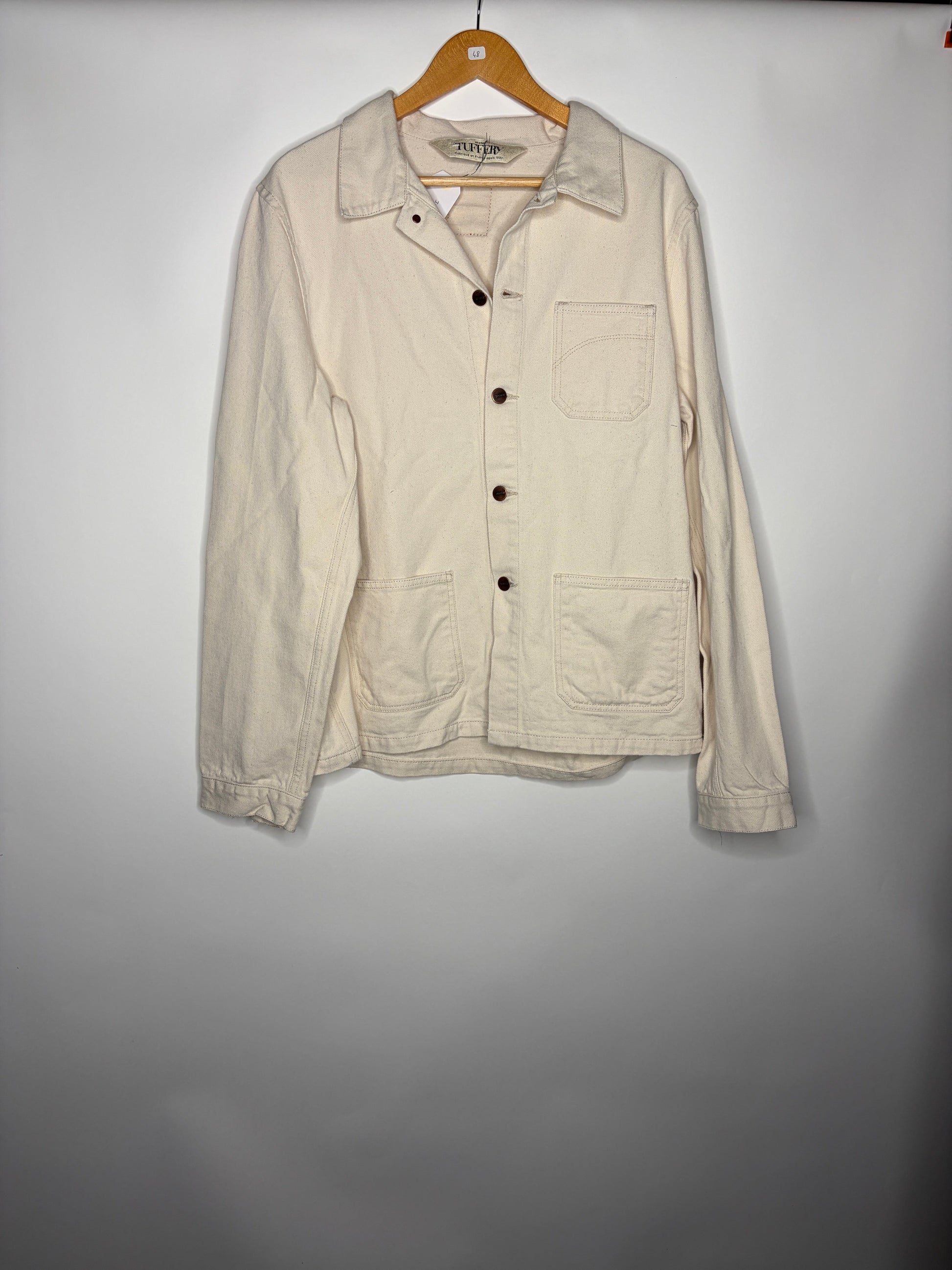 Veste unisexe en jean Écru - Méjean