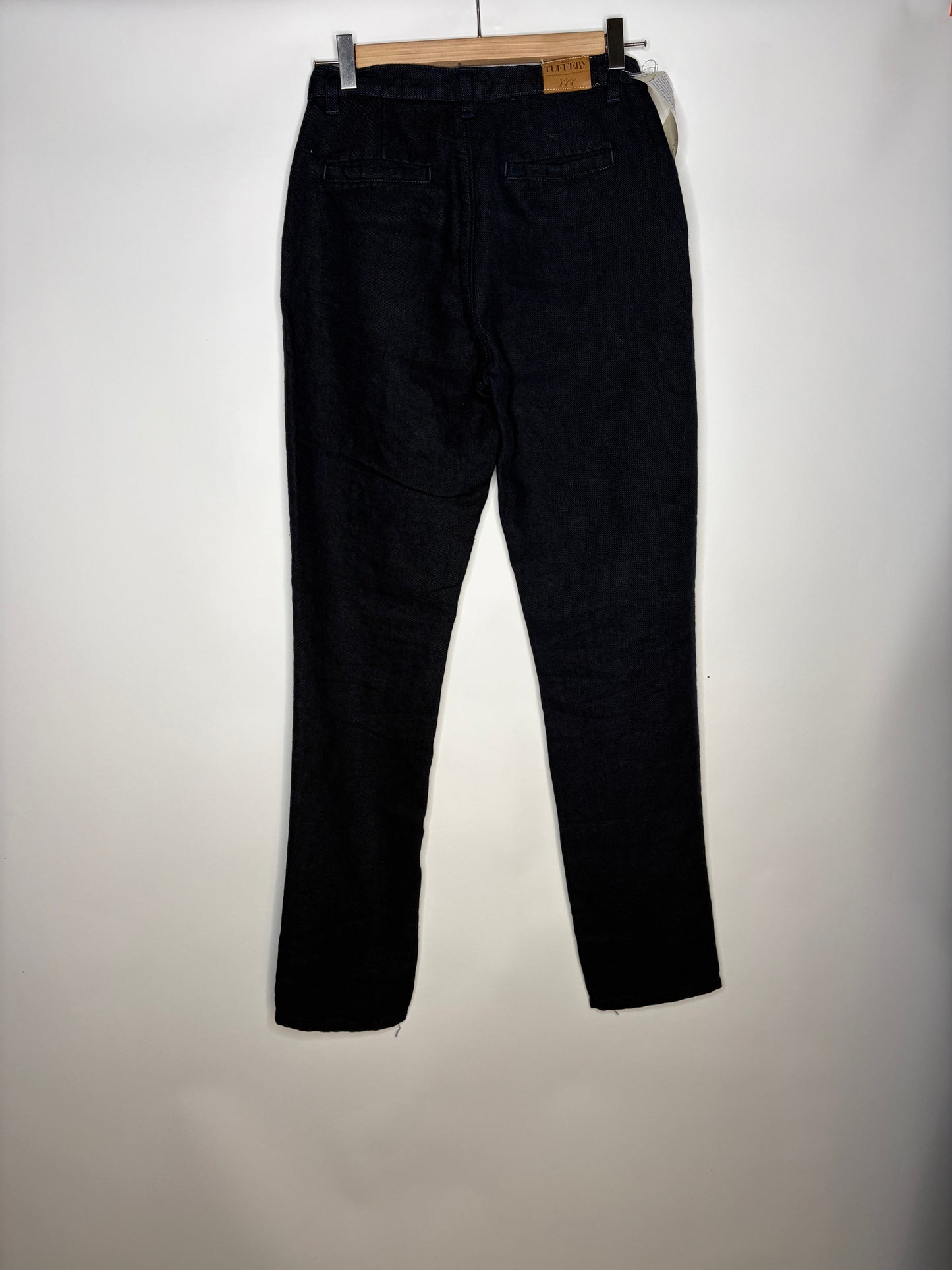 Chino droit ajusté taille haute en jean 100% lin français – Léonie