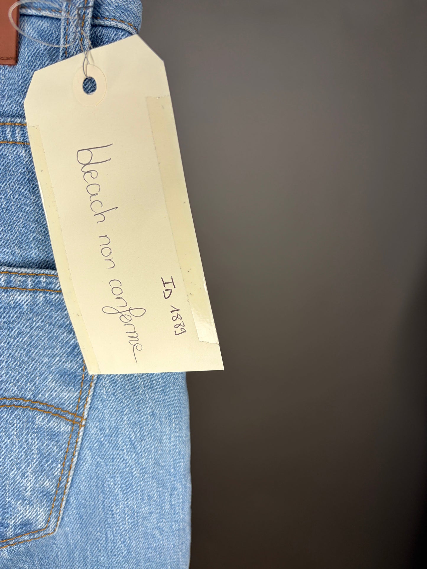 Jean droit taille haute beige - Apolline