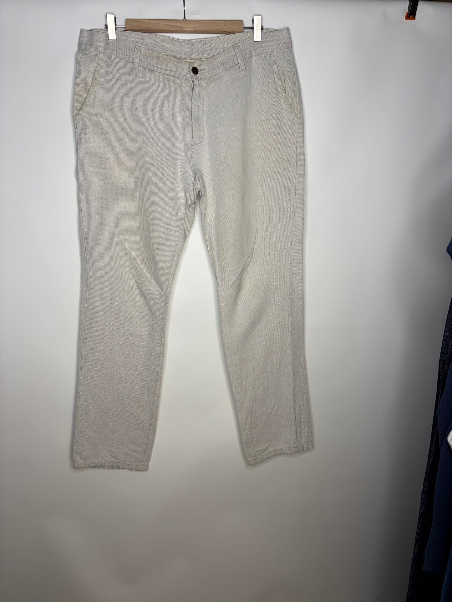 Chino homme droit ajusté Chanvre Naturel - Ernest