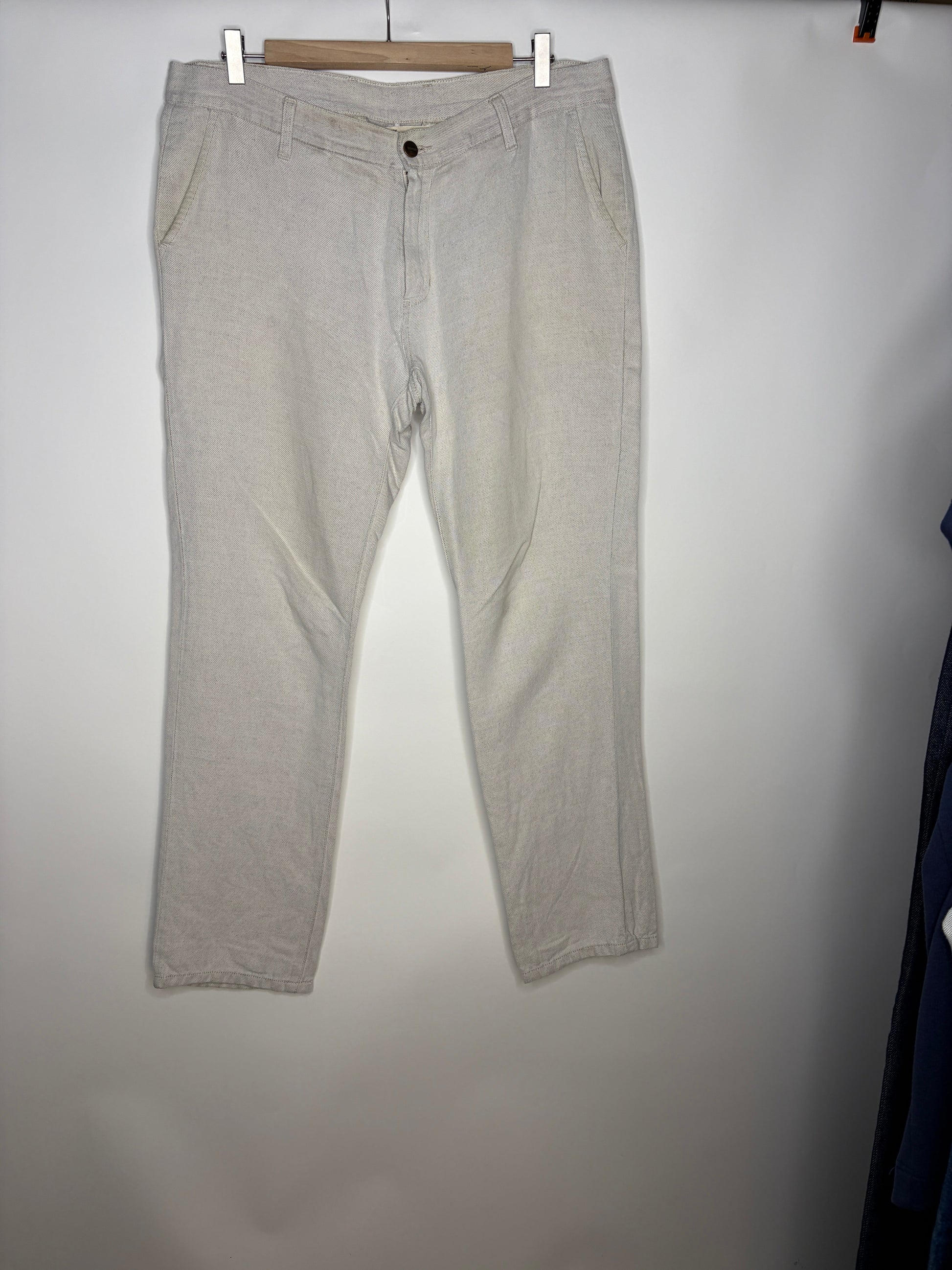 Chino homme droit ajusté Chanvre Naturel - Ernest