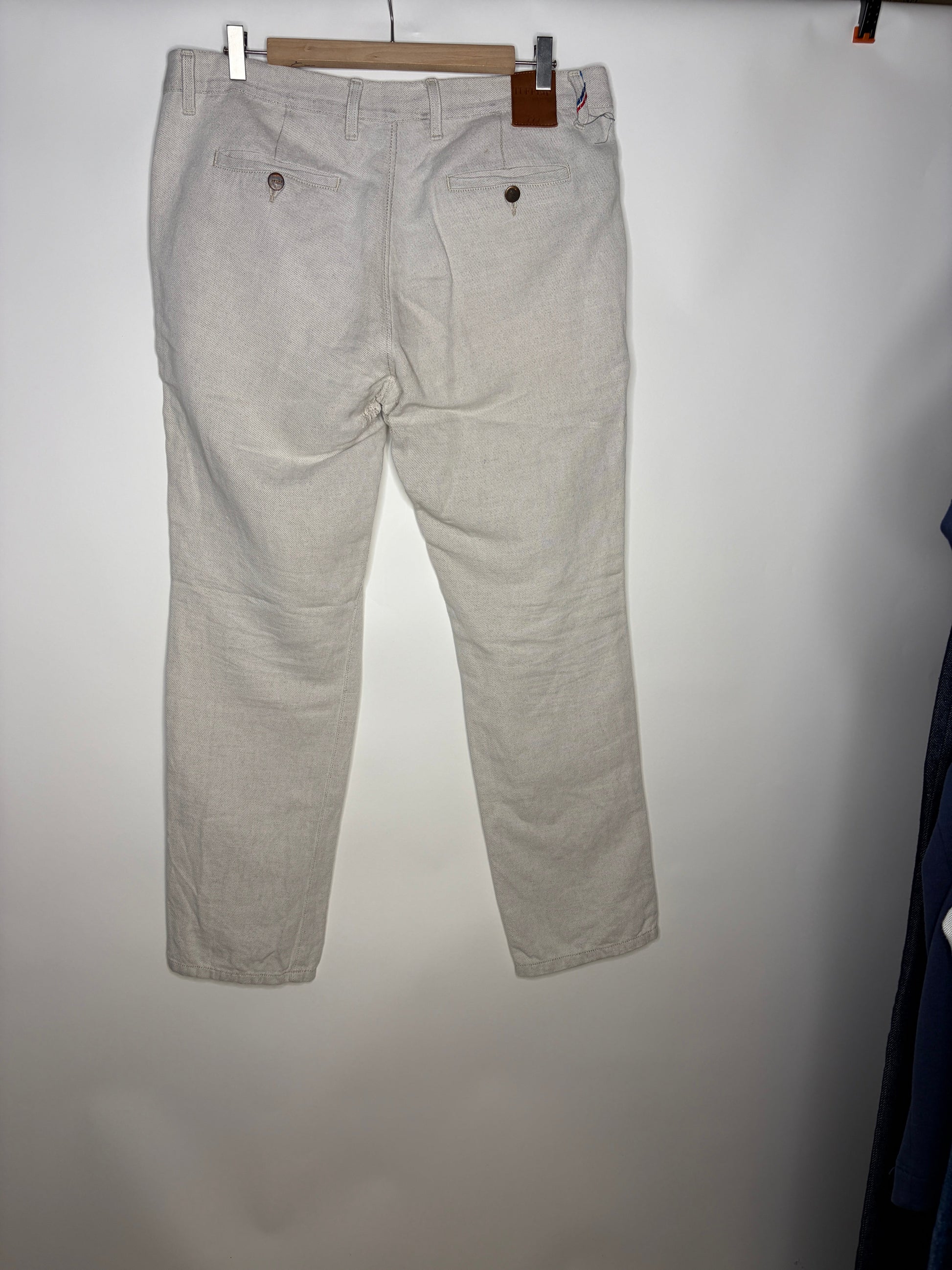 Chino homme droit ajusté Chanvre Naturel - Ernest