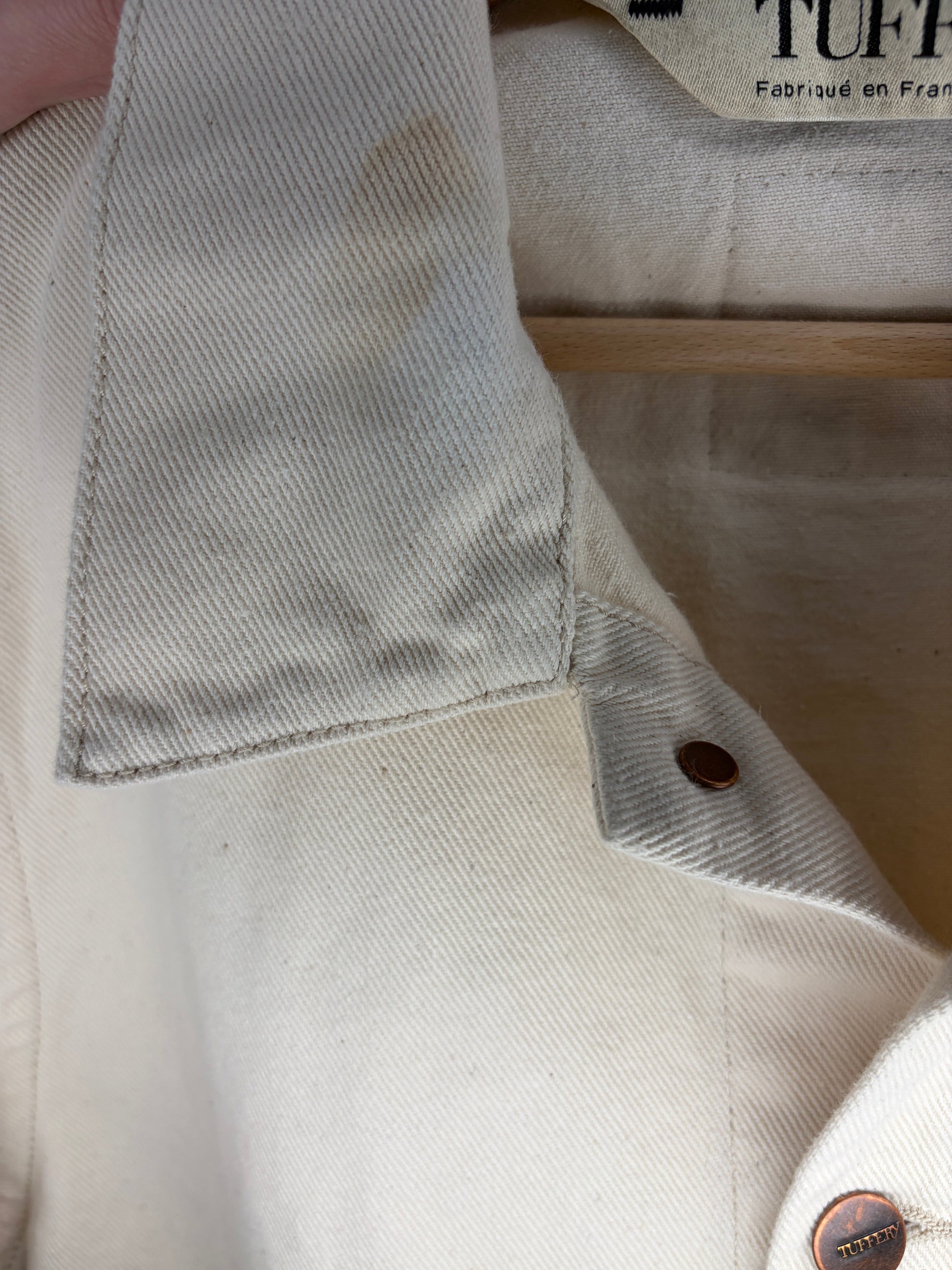 Veste unisexe en jean Écru - Méjean