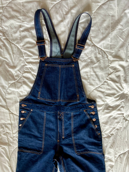 Salopette jean bio indigo naturel - André