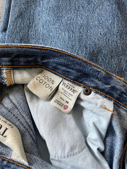 Jean droit taille haute stonewashed - Apolline