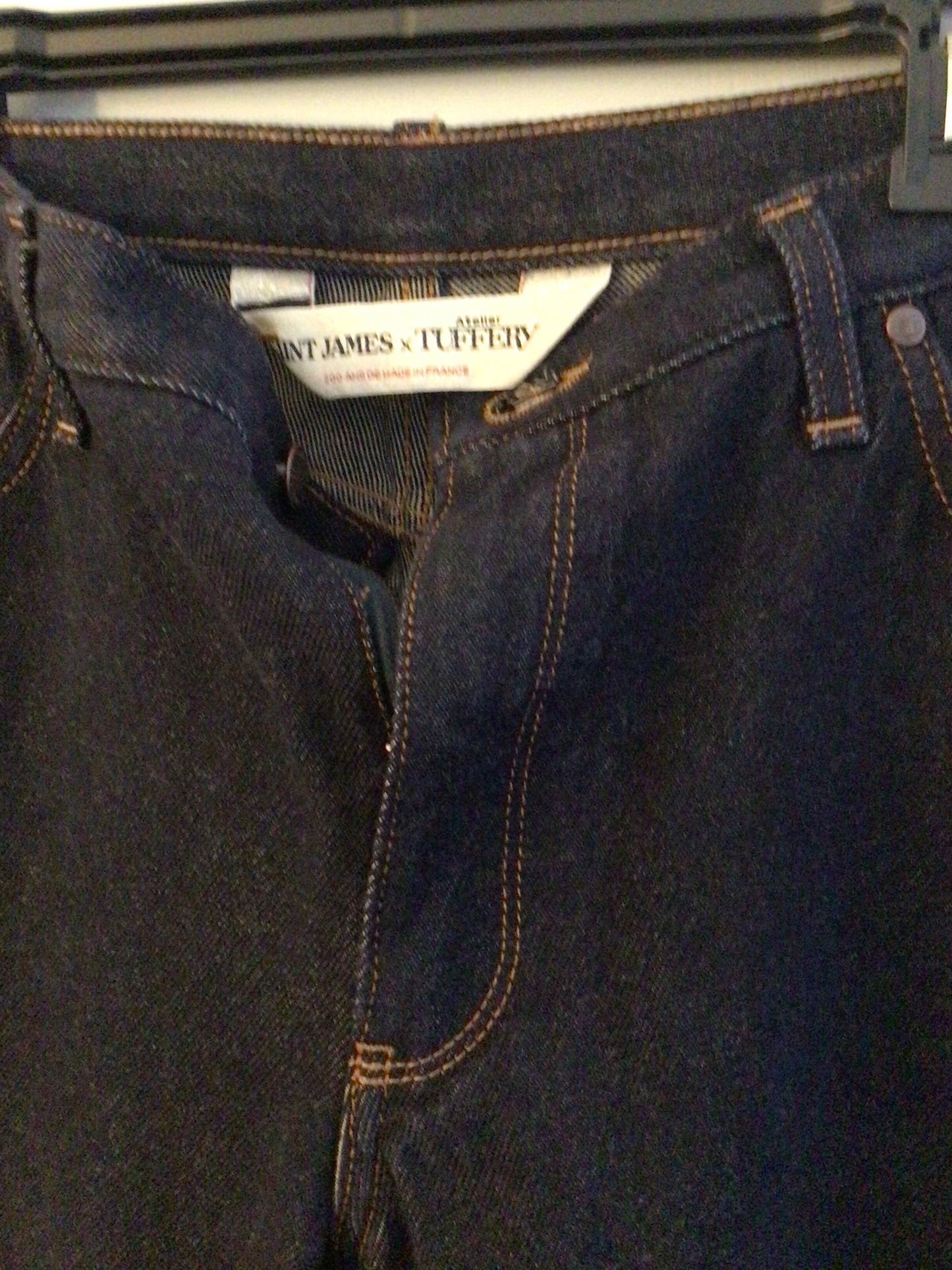 Jean droit taille haute laine – SAINT JAMES x Atelier TUFFERY – Apolline