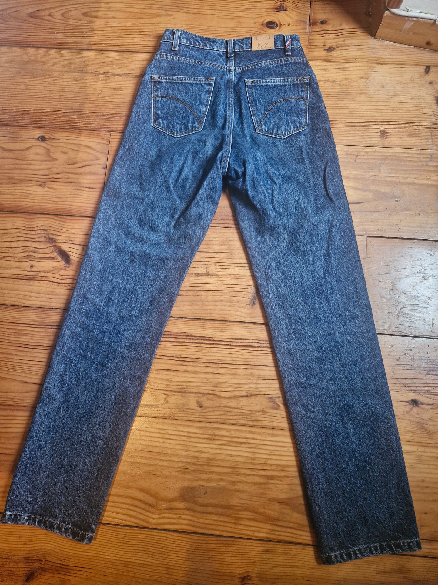 Jean droit taille haute stonewashed - Apolline
