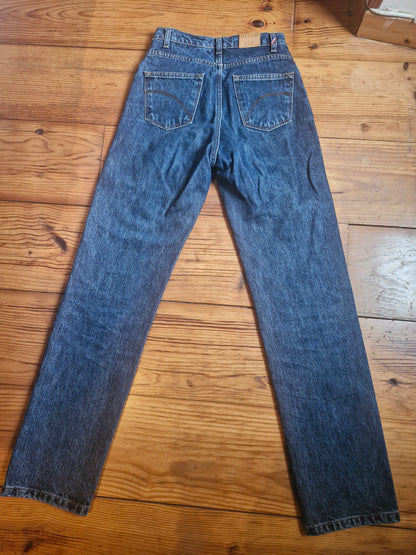 Jean droit taille haute stonewashed - Apolline