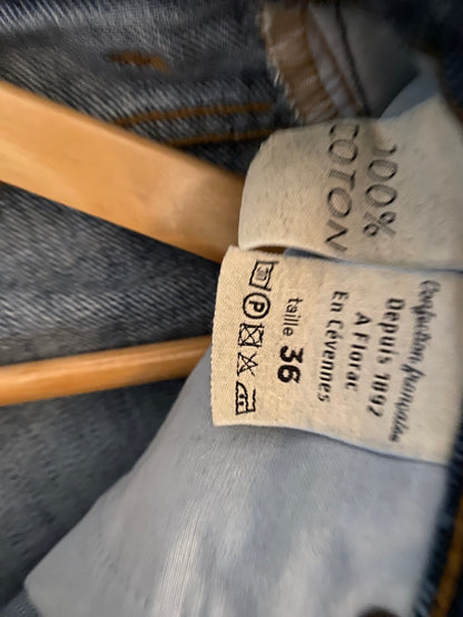 Jean droit taille haute stonewashed - Apolline