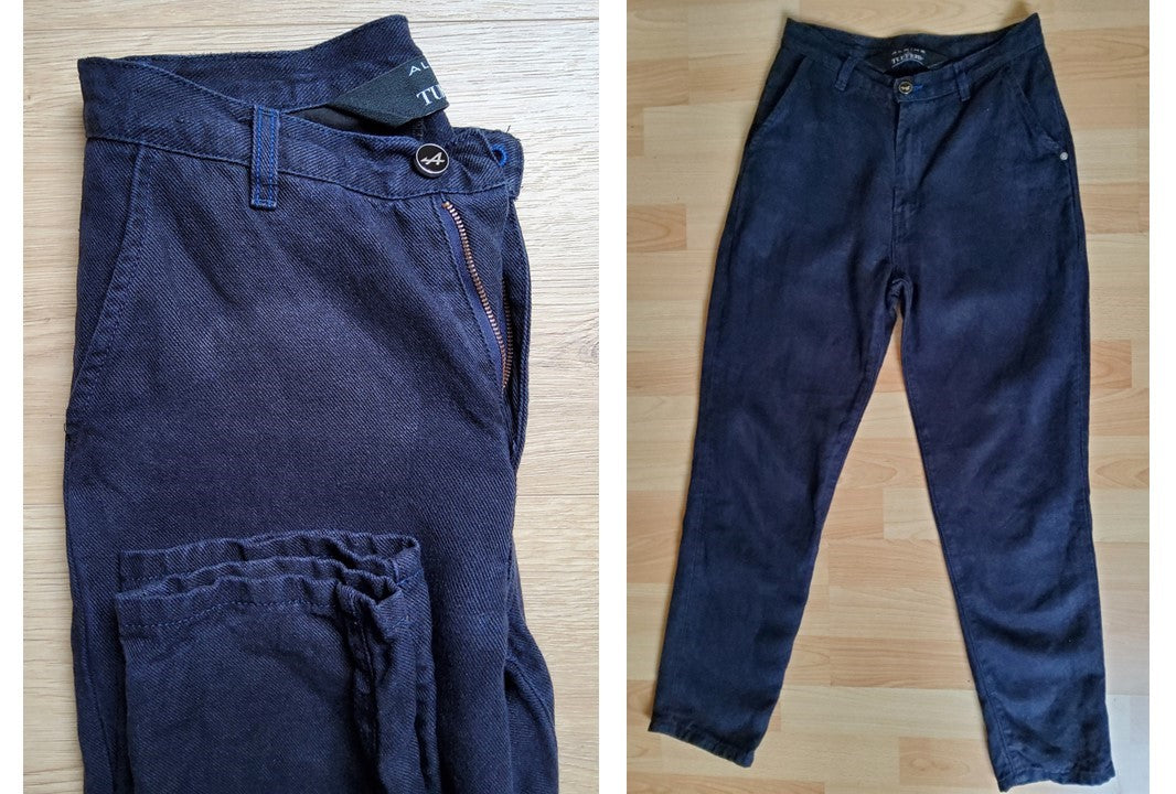 Chino ajusté taille haute Alpine 100% Lin Français - Léonie