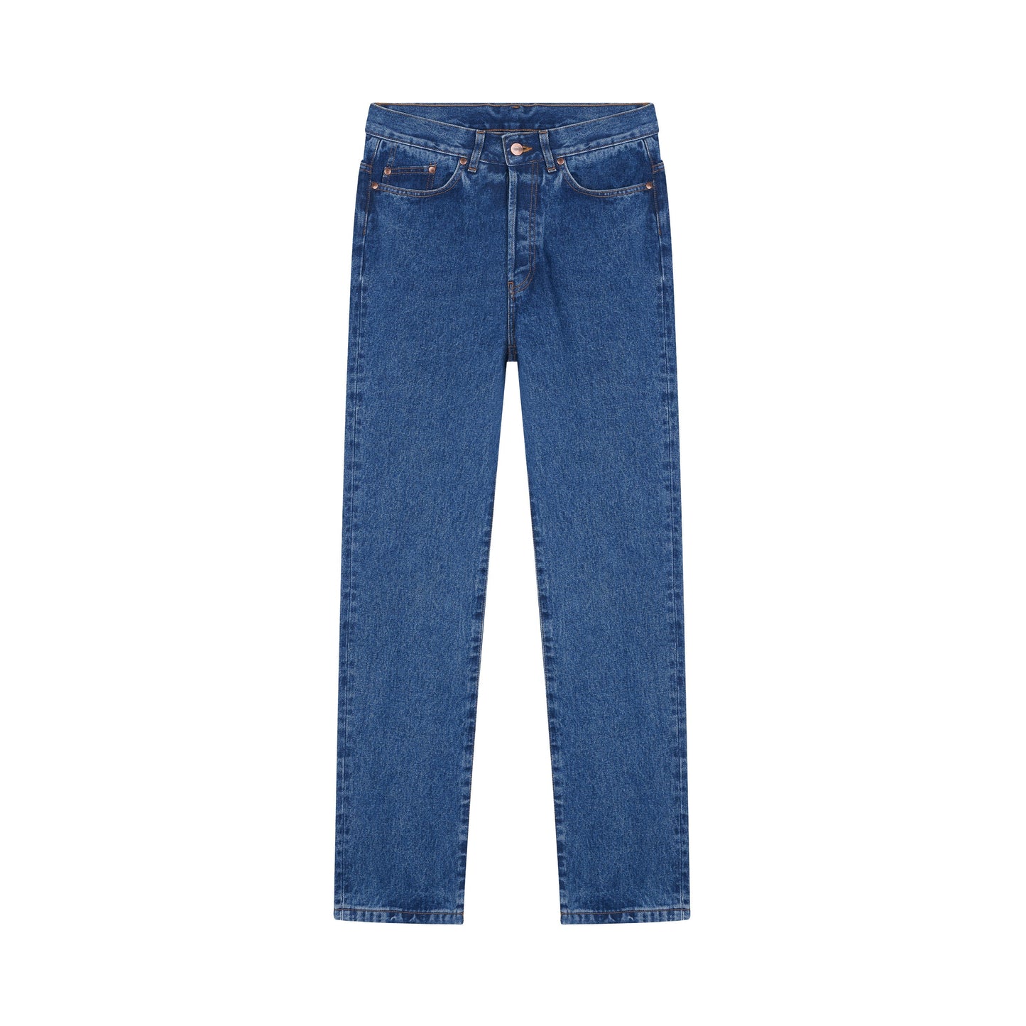 Jean homme droit taille haute Stonewashed - Célestin