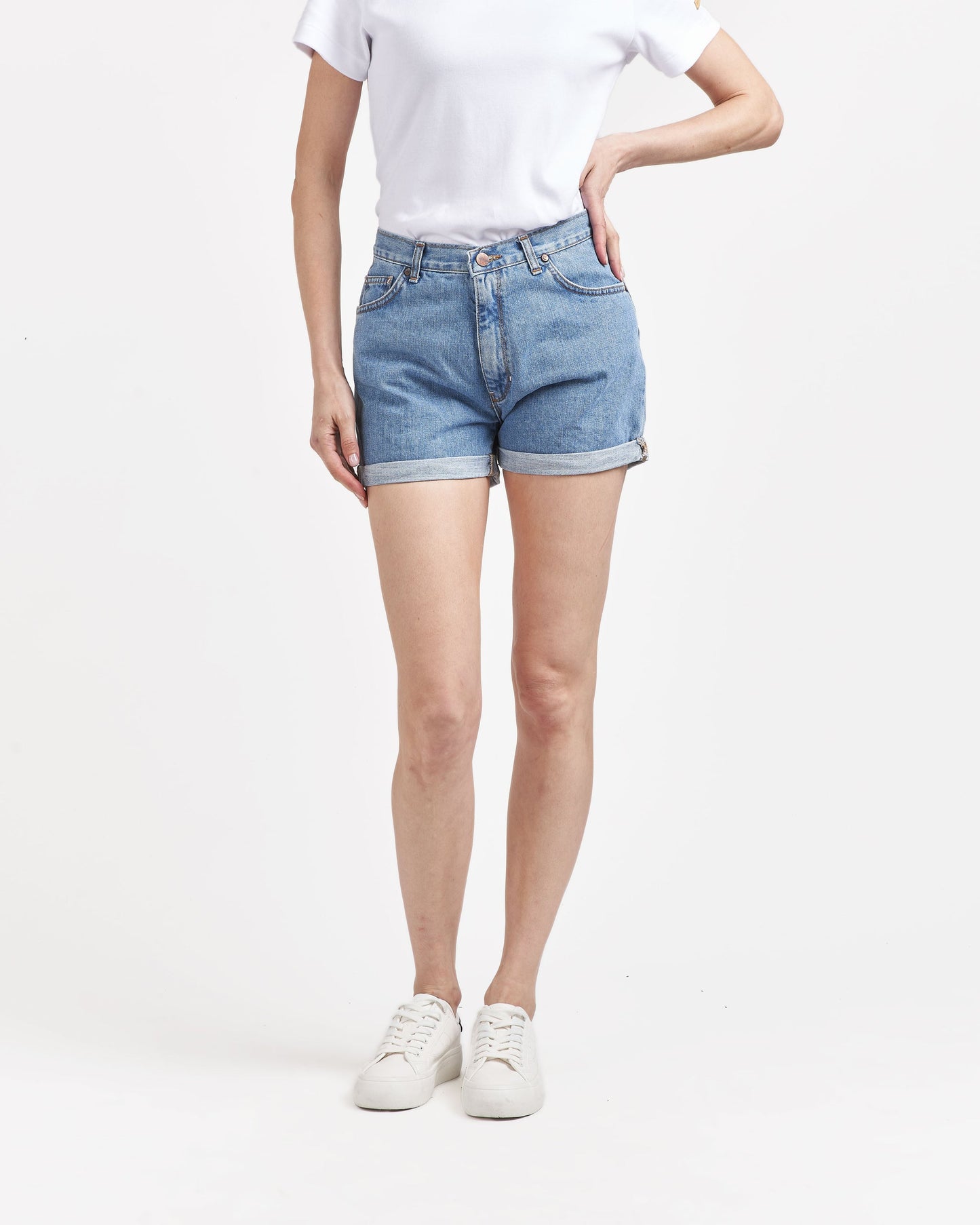 Short femme taille haute en jean Clair - Aimé
