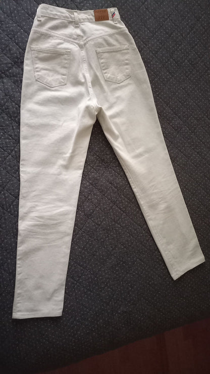 Jean mom taille haute blanc - Marthe