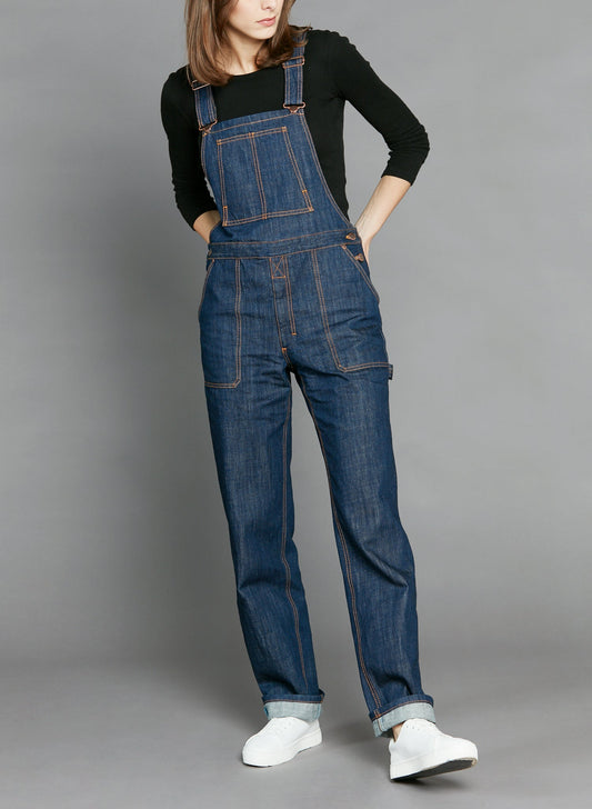 Salopette jean bio indigo naturel - André