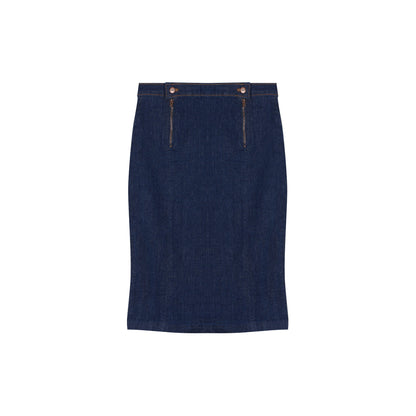Jupe en jean crayon taille haute Coton Bio - Agathe