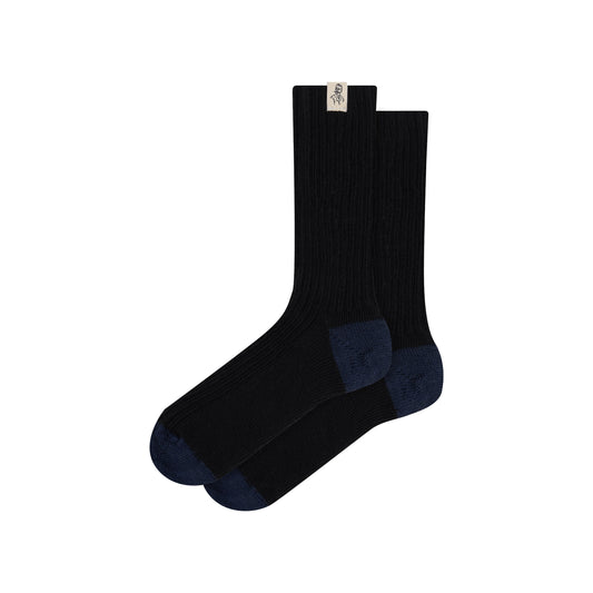 Chaussettes épaisses en Laine Noir et Marine