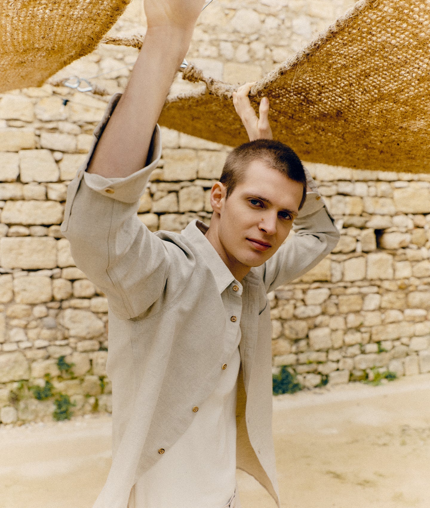 Chemise homme droite en Chanvre Naturel - Aubrac