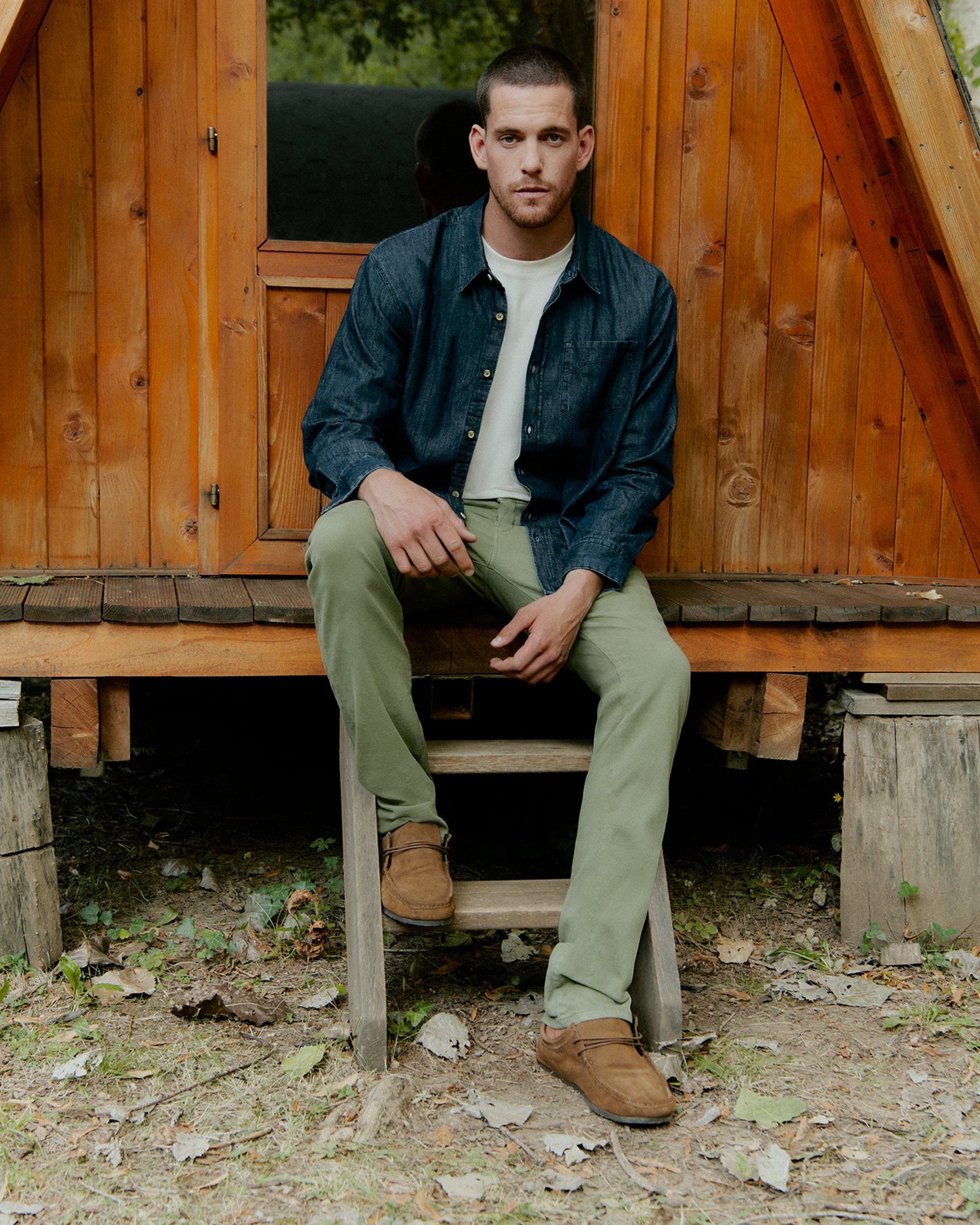 Chino homme ajusté Vert Kaki - Ernest