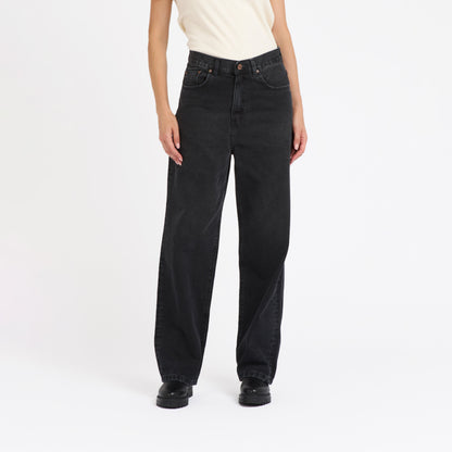 Jean femme baggy Noir Délavé - Gaspard