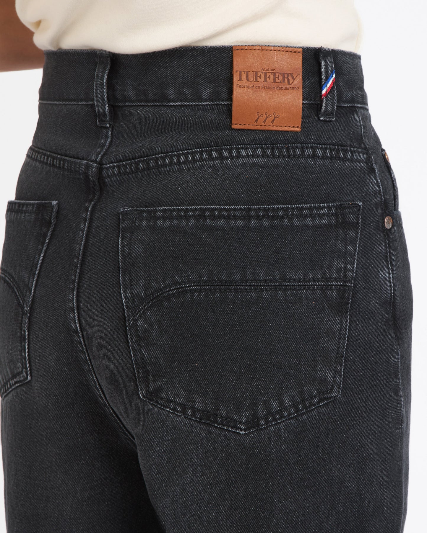 Jean femme baggy Noir Délavé - Gaspard