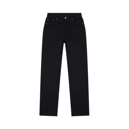 Jean femme droit taille haute Noir - Apolline