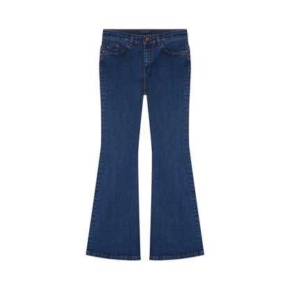 Jean femme flare taille semi-haute Stonewashed - Margot