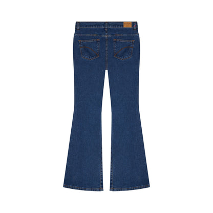 Jean femme flare taille semi-haute Stonewashed - Margot