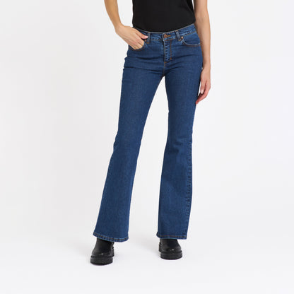 Jean femme flare taille semi-haute Stonewashed - Margot