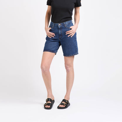 Short femme taille haute en jean Stonewashed - Aimé