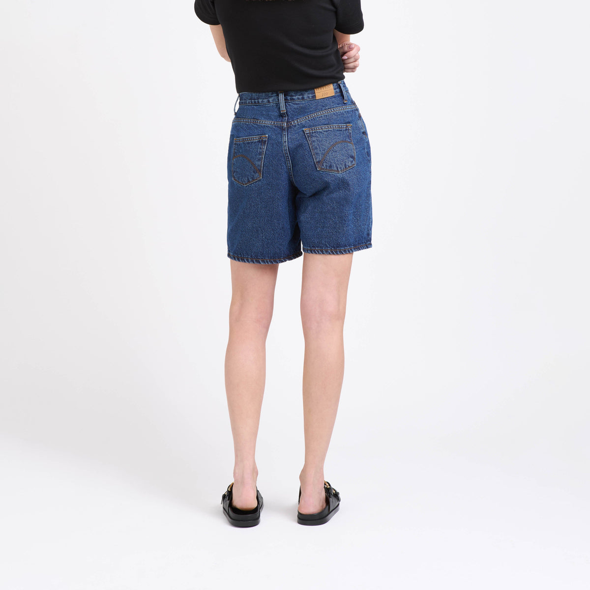 Short femme taille haute en jean Stonewashed - Aimé