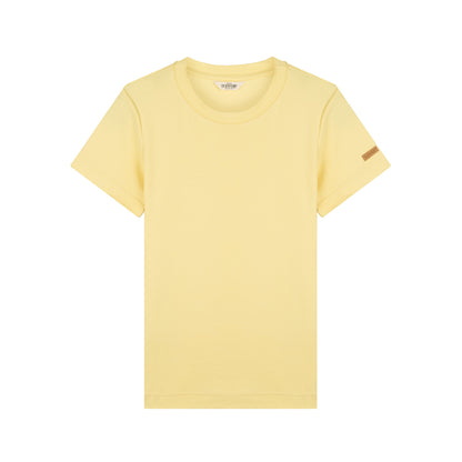 T-shirt femme 100% Coton Bio Jaune Clair