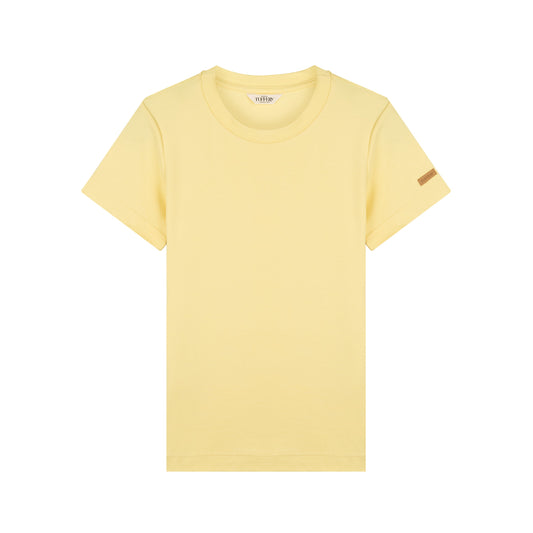 T-shirt femme 100% Coton Bio Jaune Clair