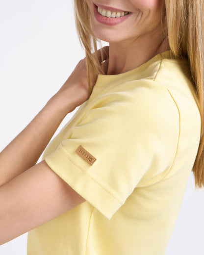 T-shirt femme 100% Coton Bio Jaune Clair