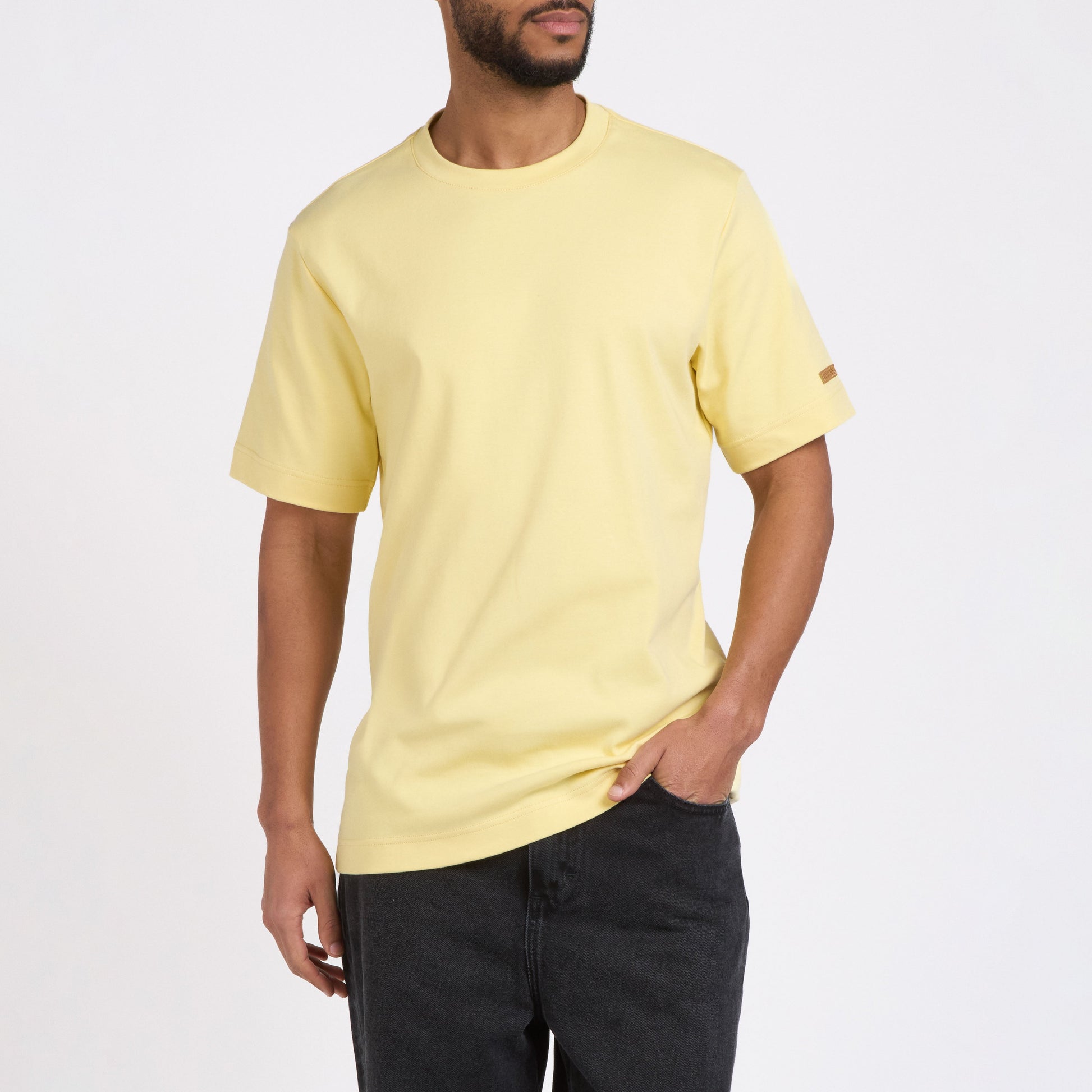 T-shirt homme 100% Coton Bio Jaune Clair