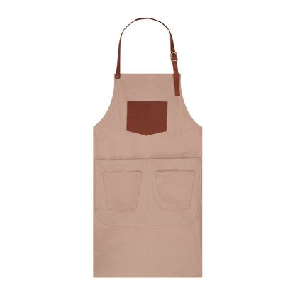 Tablier long en jean Beige