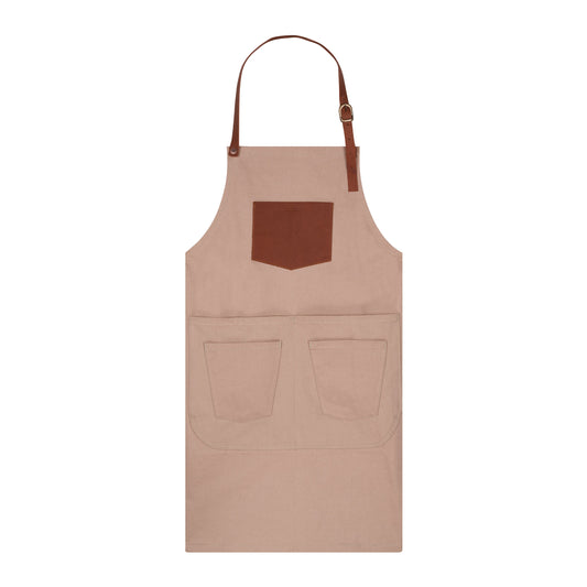 Tablier long en jean Beige