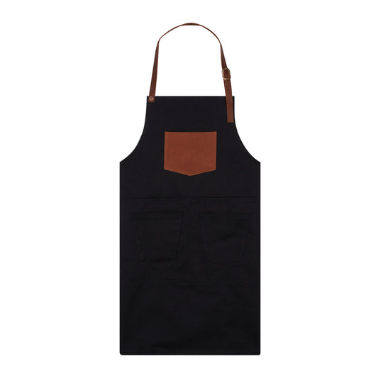 Tablier long en jean Noir