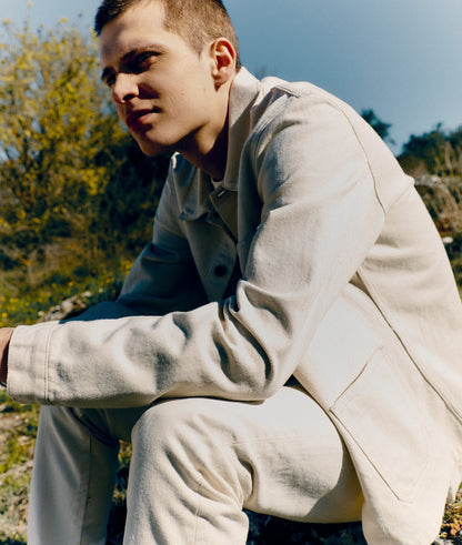 Veste unisexe en jean Écru - Méjean