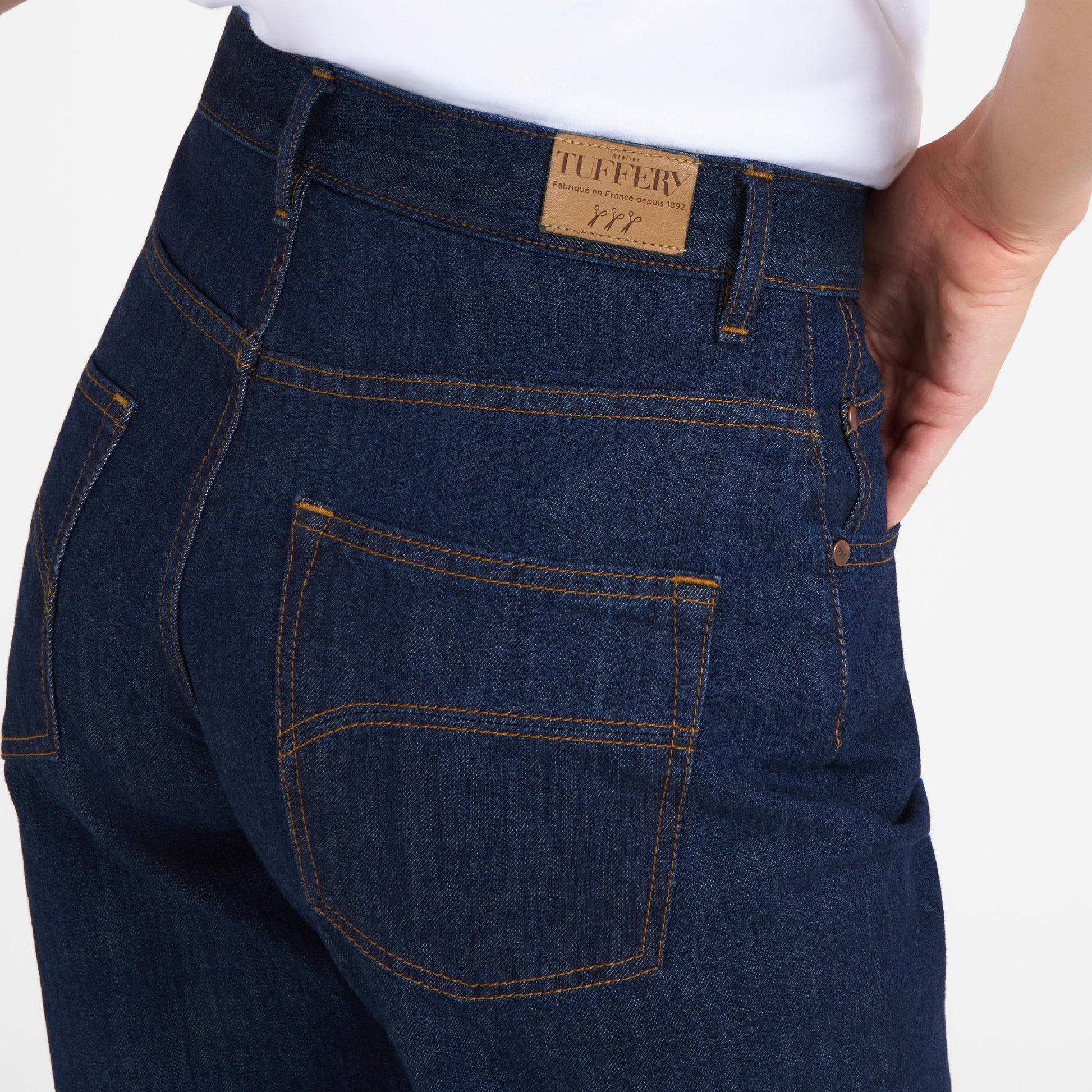 Jean femme large taille haute brut - Désiré